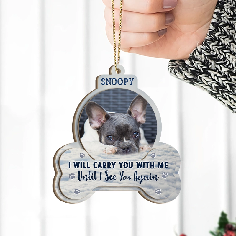 Custom Photo I Will Carry You With Me - Personalized 2-Layered Wooden Ornament