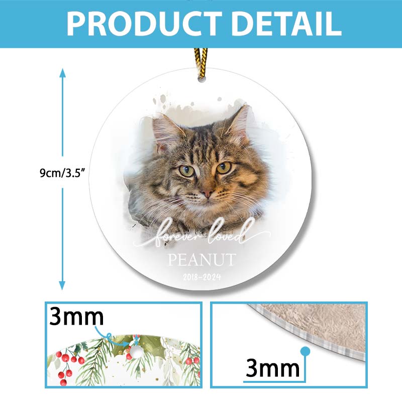 Forever Loved Pet Photo - Personalized Acrylic Ornament