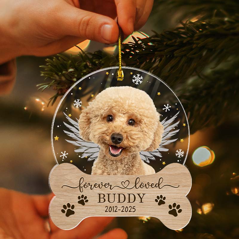 Custom Photo Forever Loved - Gift For Pet Lovers - Personalized Acrylic Ornament
