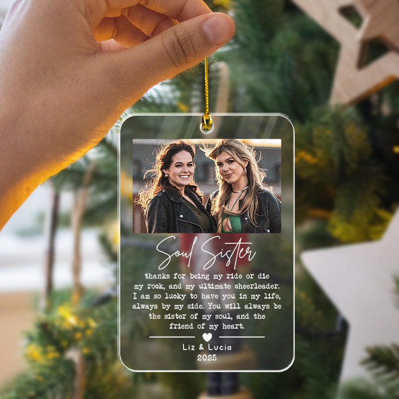 Soul Sister - Christmas Gift For Best Friend, Sister - Personalized Acrylic Ornament