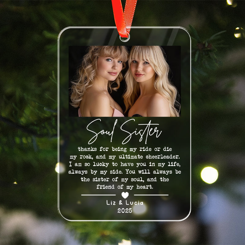 Soul Sister - Christmas Gift For Best Friend, Sister - Personalized Acrylic Ornament
