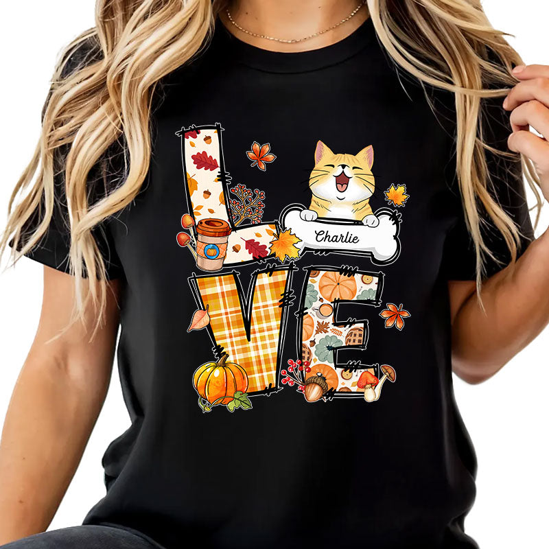 Pumpkin Spice & Pets - Gift For Pet Lovers - Personalized T-Shirt