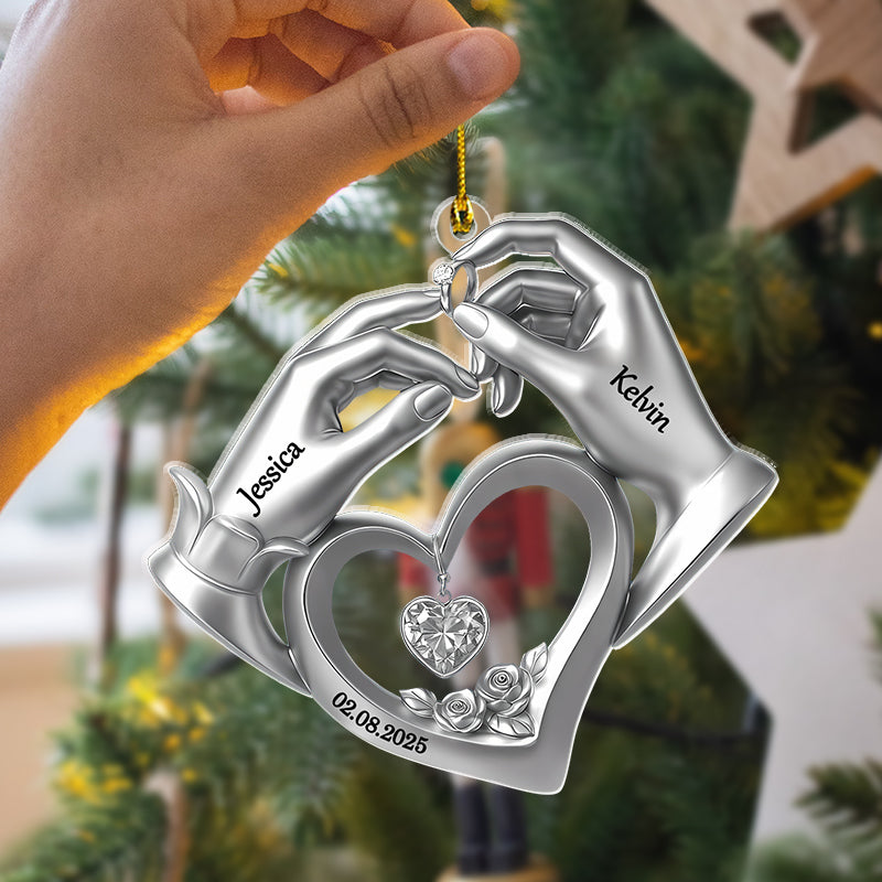 Anniversary Wedding Gifts For Couples - Personalized Acrylic Orrnament