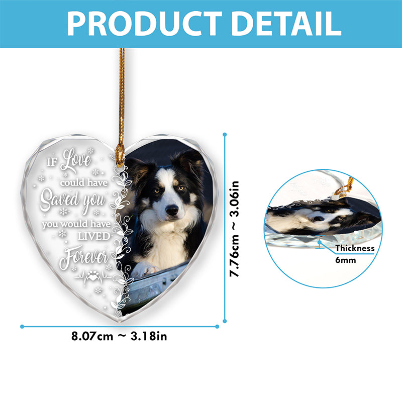If Love Could Have Saved You - Gift For Pet Lovers - Personalized Heart Glass Photo Ornament
