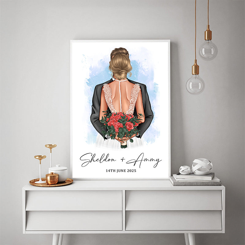 Love Fairytale - Bride & Groom - Personalized Poster