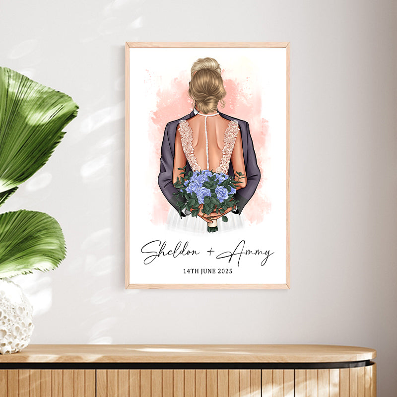 Love Fairytale - Bride & Groom - Personalized Poster