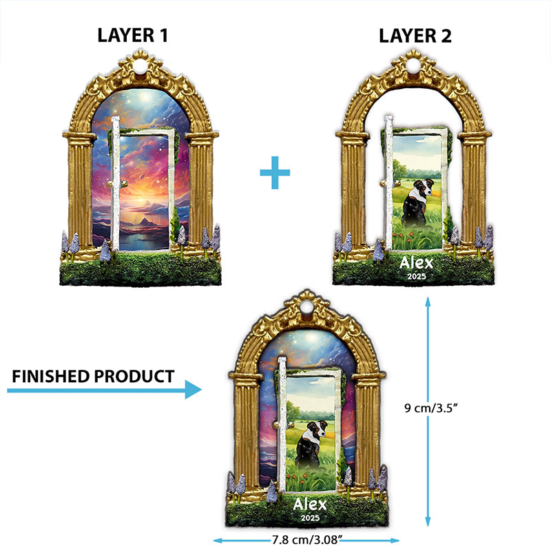 Magical Gateway - Pet Memorial, Pet Loss Gift - Personalized 2-Layered Mix Ornament