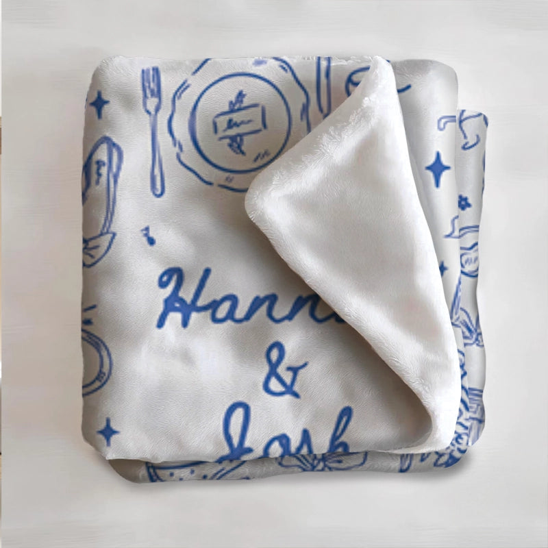 The Story Of Us - Wedding Gift, Gift For Couples - Personalized Blanket