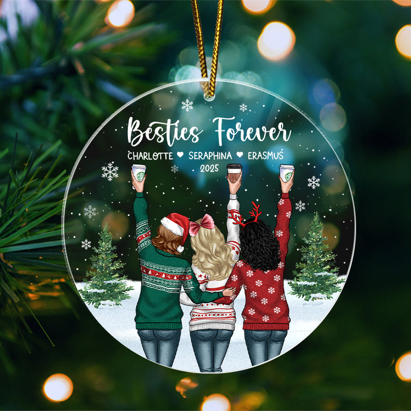 Besties Forever - Best Friend Christmas Gift - Personalized Acrylic Ornament