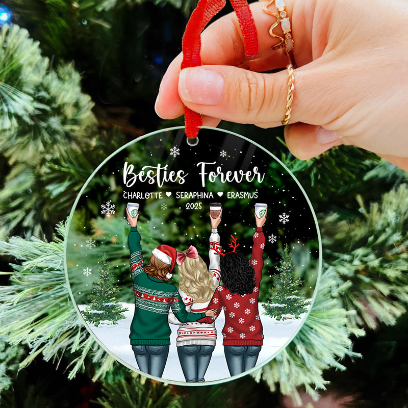 Besties Forever - Best Friend Christmas Gift - Personalized Acrylic Ornament