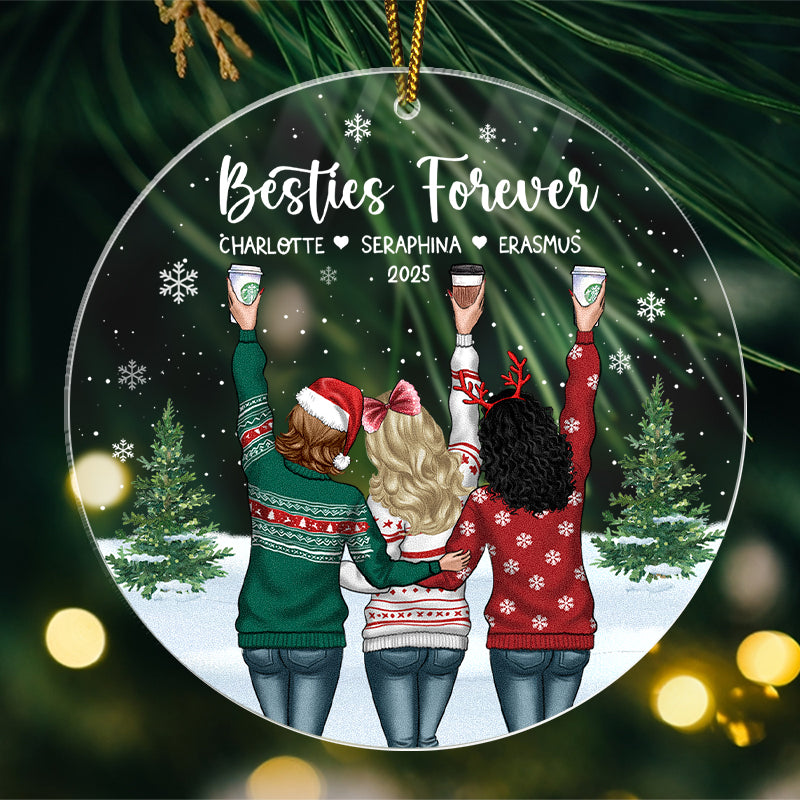 Besties Forever - Best Friend Christmas Gift - Personalized Acrylic Ornament