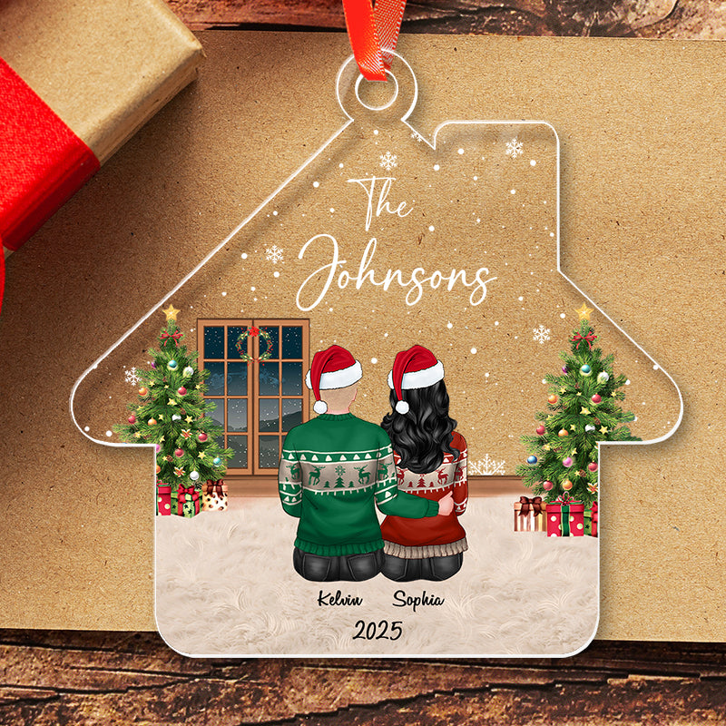 Christmas Family - Custom Family And Pet - Personalized Acrylic Ornament