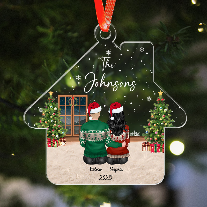 Christmas Family - Custom Family And Pet - Personalized Acrylic Ornament