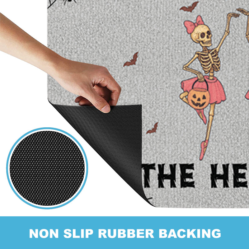 Trick Or Treat - Funny Halloween Skeleton - Personalized Doormat