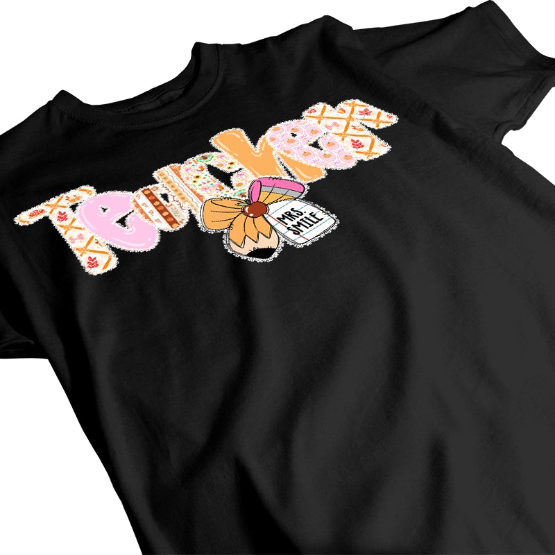 Cute Teacher Coquette Bow - Teacher Gift - Personalized T-Shirt