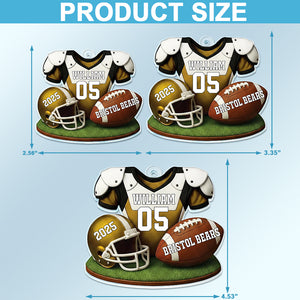 Football Jersey Team - Gift For Football Players, Him, Boyfriend, Dad, Grandpa - Personalized Acrylic Car Hanger