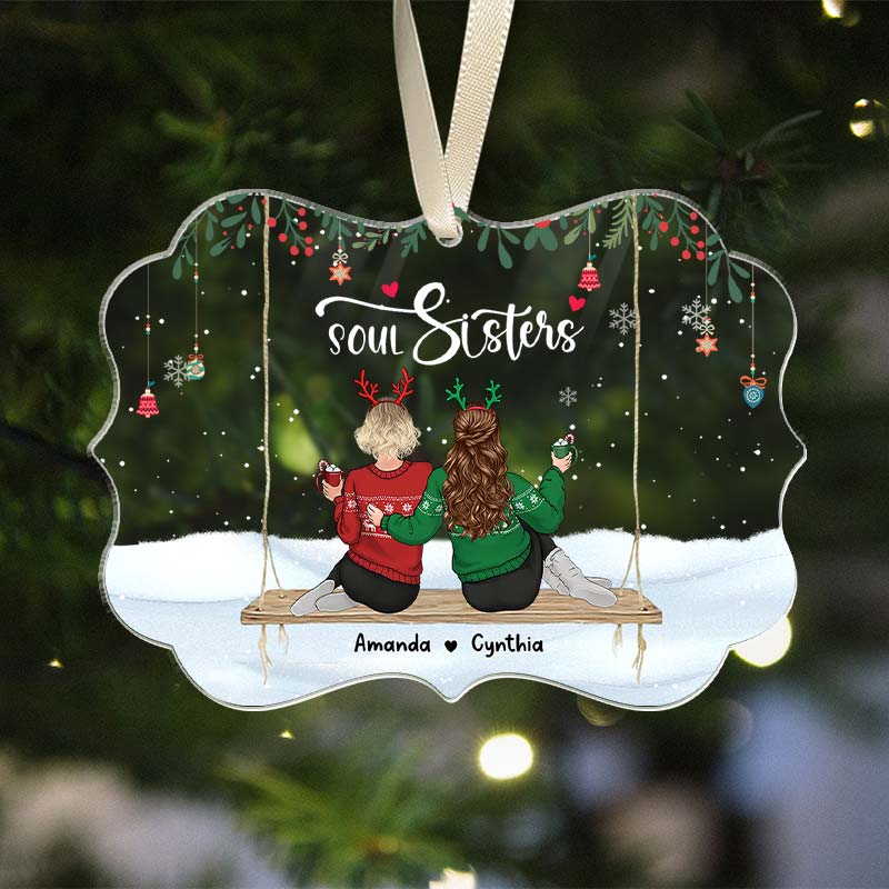 Soul Sisters - Christmas Family Gift - Personalized Acrylic Ornament
