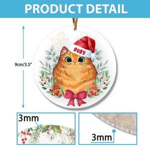 Peeking Cat Christmas - Personalized Acrylic Ornament