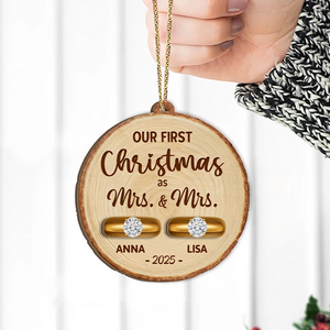 Our First Season Of Forever - Personalized 2-Layred Wooden Ornament
