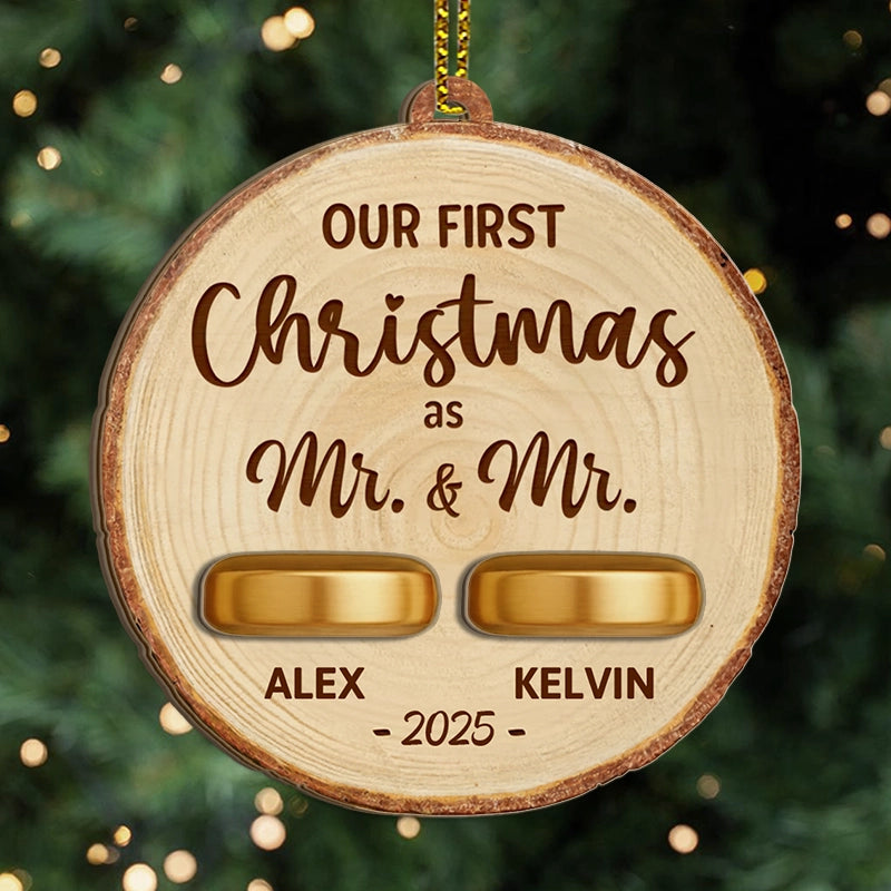Our First Season Of Forever - Personalized 2-Layred Wooden Ornament