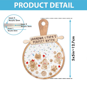 Gingerbread Family Perfect Batch -  Personalized 3-Layered Shaker Ornament