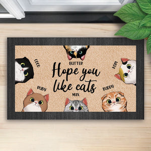 Hope You Like Cats - Birthday, Loving, Funny, Home Decor Gift For Cat Lovers - Personalized Doormat