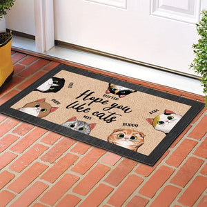 Hope You Like Cats - Birthday, Loving, Funny, Home Decor Gift For Cat Lovers - Personalized Doormat