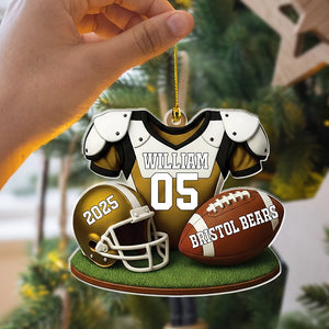 Football Player Uniform - Gift For Football Lovers, Players, Team Spirit Gift - Personalized Acrylic Ornament