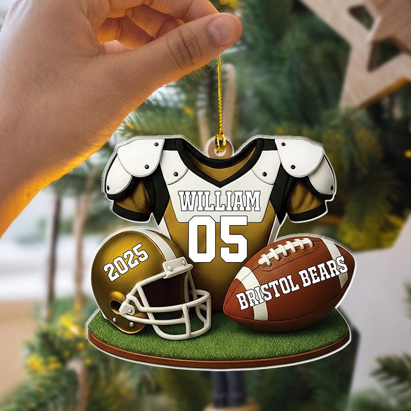 Football Player Uniform - Gift For Football Lovers, Players, Team Spirit Gift - Personalized Acrylic Ornament