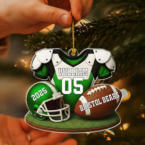 Football Player Uniform - Gift For Football Lovers, Players, Team Spirit Gift - Personalized Acrylic Ornament