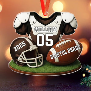 Football Player Uniform - Gift For Football Lovers, Players, Team Spirit Gift - Personalized Acrylic Ornament