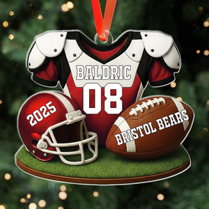Football Player Uniform - Gift For Football Lovers, Players, Team Spirit Gift - Personalized Acrylic Ornament