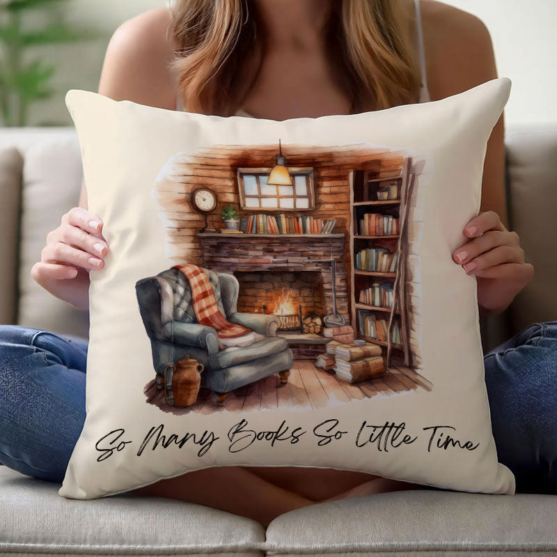 Cozy Reading Nook - Book Lover Gift, Literary Decor - Personalized Pillow