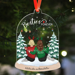 Besties Forever - Christmas Gift For Best Friends, Sisters, Sibling - Personalized Acrylic Ornament
