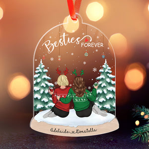 Besties Forever - Christmas Gift For Best Friends, Sisters, Sibling - Personalized Acrylic Ornament