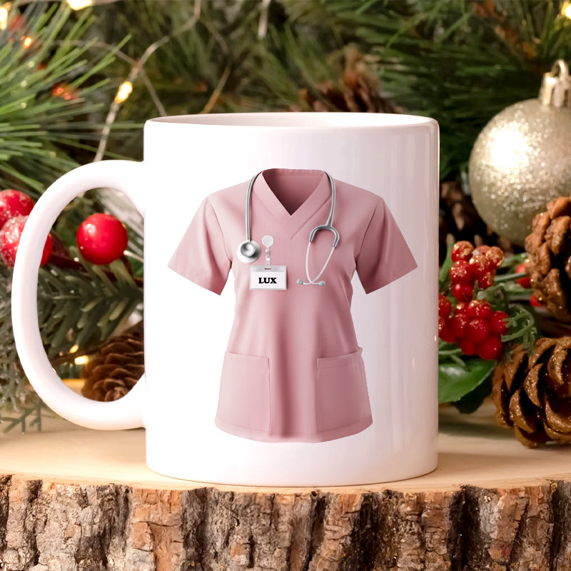 Adventure Begins - Nurse Scrubs, Nurse Uniform, Gift For Nurse - Personalized Mug