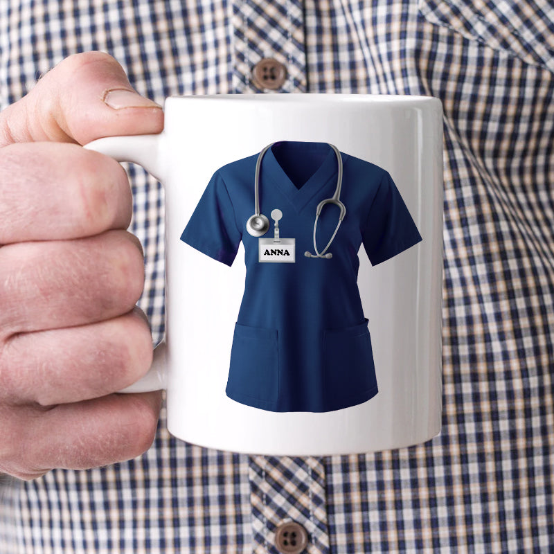 Adventure Begins - Nurse Scrubs, Nurse Uniform, Gift For Nurse - Personalized Mug