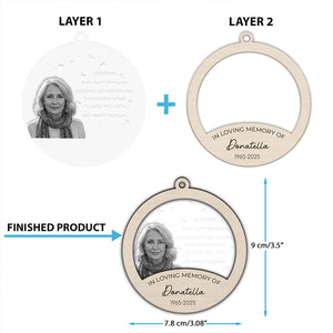 Goodbyes Are Not Forever - Memorial Gift - Personalized 2-Layered Mix Ornament