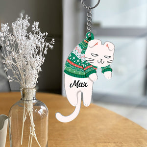 Funny Cat - Gift For Cat Lovers, Pet Lovers - Personalized Acrylic Keychain