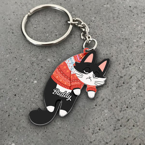 Funny Cat - Gift For Cat Lovers, Pet Lovers - Personalized Acrylic Keychain