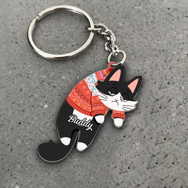 Funny Cat - Gift For Cat Lovers, Pet Lovers - Personalized Acrylic Keychain