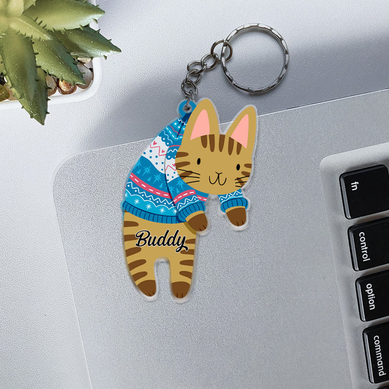 Funny Cat - Gift For Cat Lovers, Pet Lovers - Personalized Acrylic Keychain