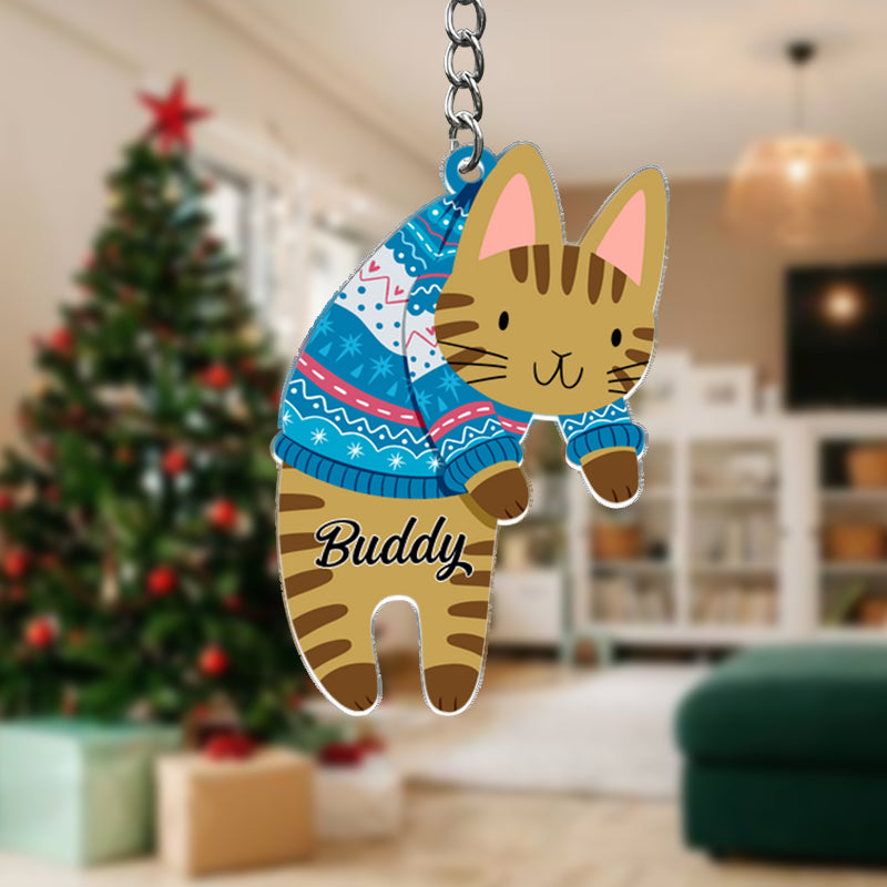 Funny Cat - Gift For Cat Lovers, Pet Lovers - Personalized Acrylic Keychain
