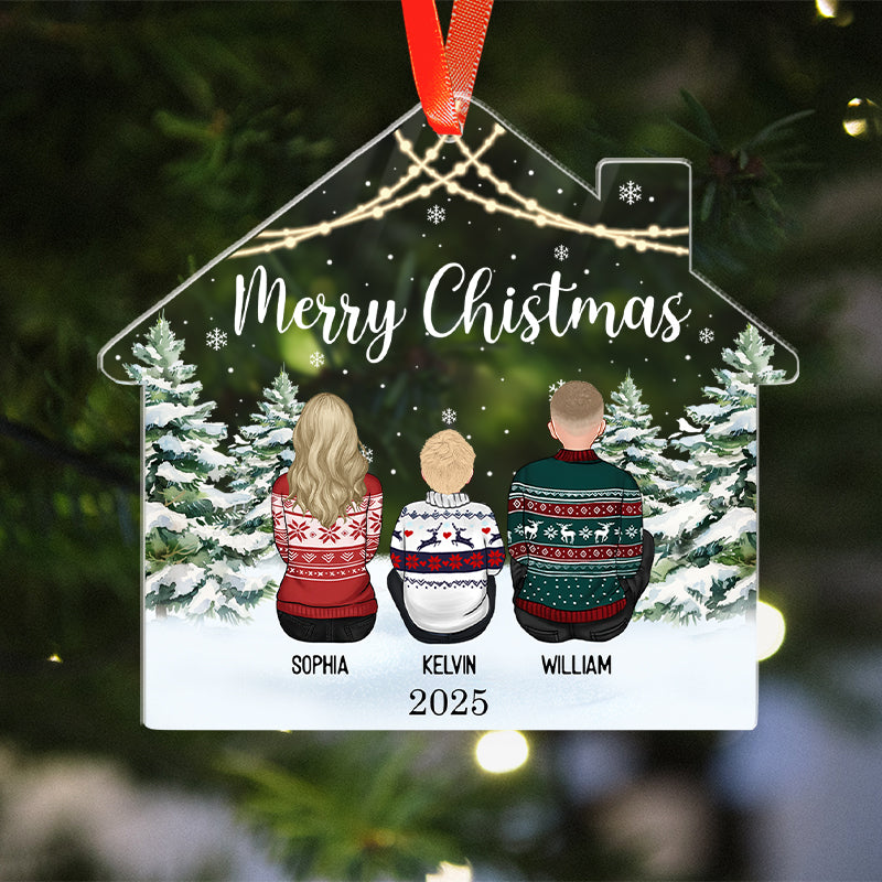 Christmas Family 2025 - Christmas Gift For Family Members - Personalized Acrylic Ornament