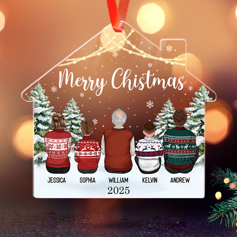 Christmas Family 2025 - Christmas Gift For Family Members - Personalized Acrylic Ornament