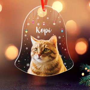 Custom Pet Photo - Christmas Gift For Pet Lovers - Personalized Acrylic Ornament