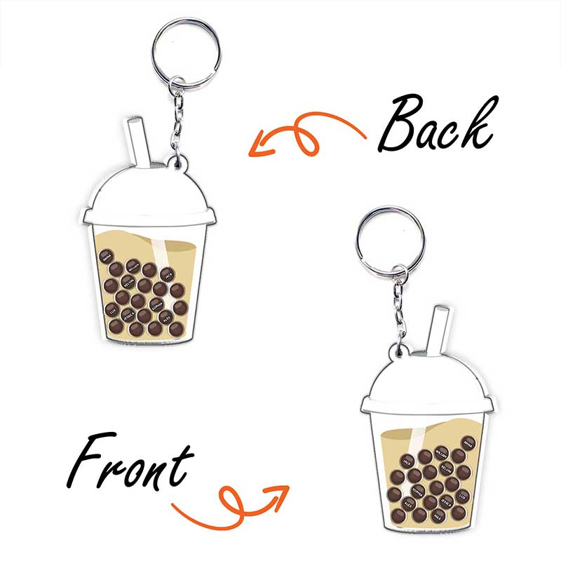 Mini Drink Boba Buble Tea - Personalized Shaker Keychain