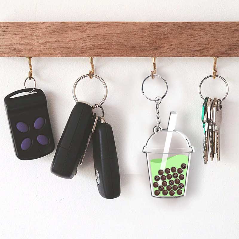 Mini Drink Boba Buble Tea - Personalized Shaker Keychain
