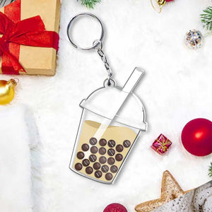 Mini Drink Boba Buble Tea - Personalized Shaker Keychain