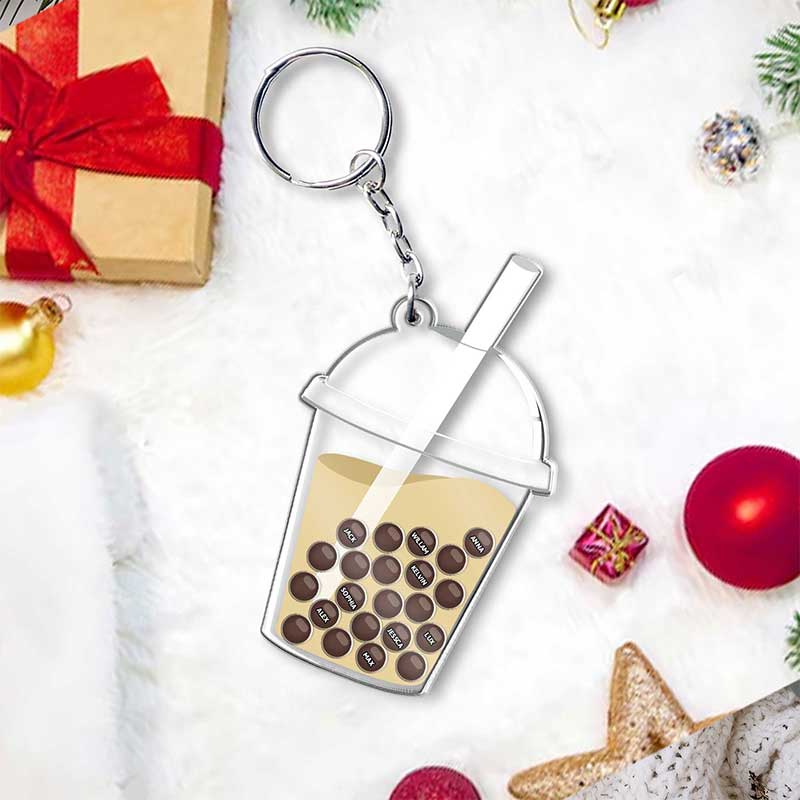 Mini Drink Boba Buble Tea - Personalized Shaker Keychain